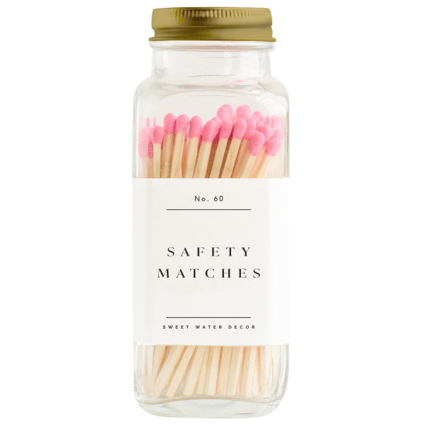 Safety Matches - Blush Pink - 60 Count, 3.75  Fashion